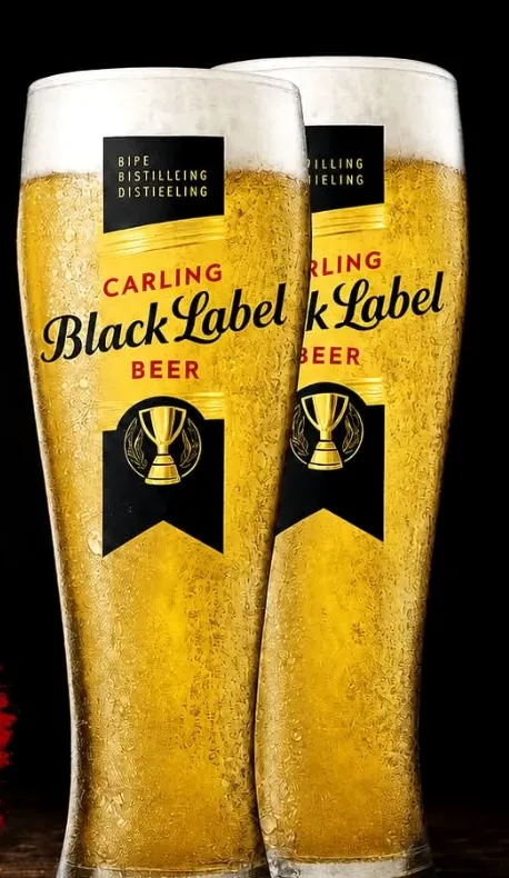 Two glasses of Carling Black Label
